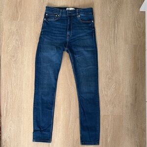 Zara Dark Blue High Rise Skinny Jeans - 8
